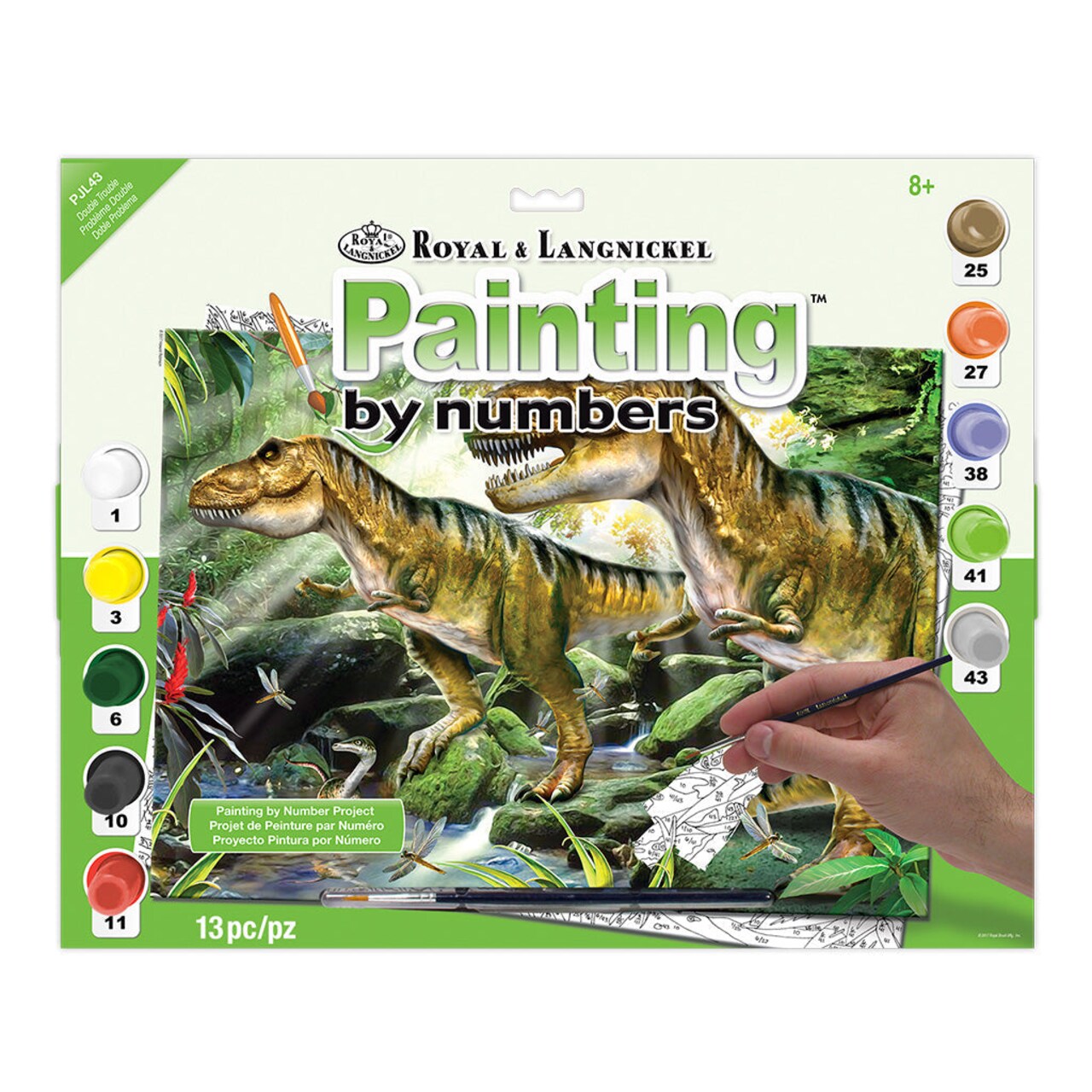 PJL43 | Painting by numbers™ 13pc 11.25" x 15.375" Double Trouble Painting Project